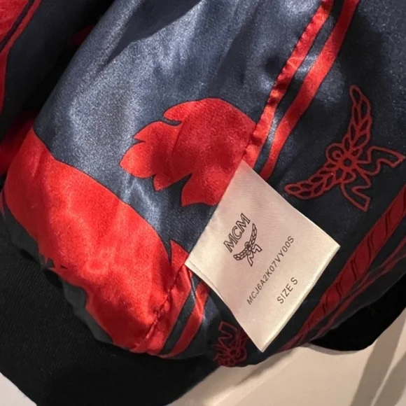MCM  Souvenir Bomber Track Jacket ( UNISEX ) Logo Liner Size Small (EUC) - Picture 9 of 11